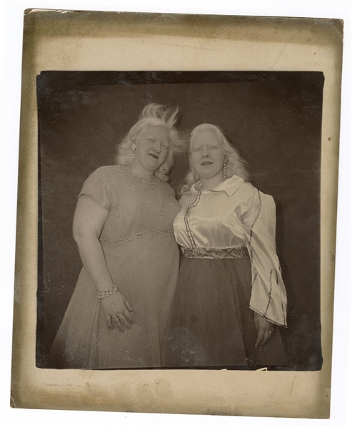  Arbus, Diane. Albino Sword Swallower and Her Sister. [Maryl...