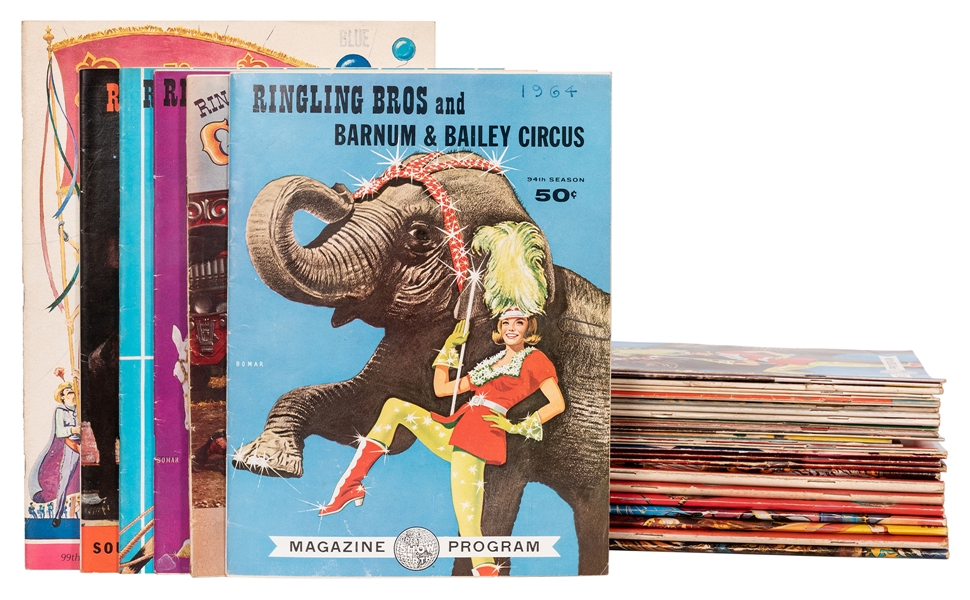  Lot of Ringling Bros. and Barnum & Bailey Programs, One Sig...