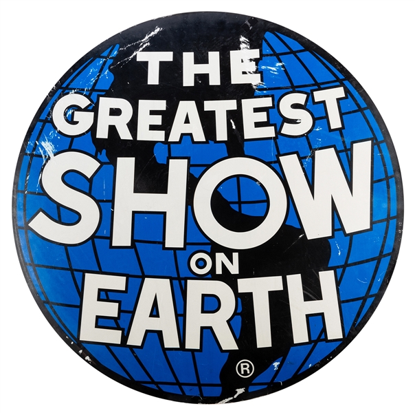  R.B.B.B. Greatest Show on Earth Sign. Circa 1980s/90s. Roun...