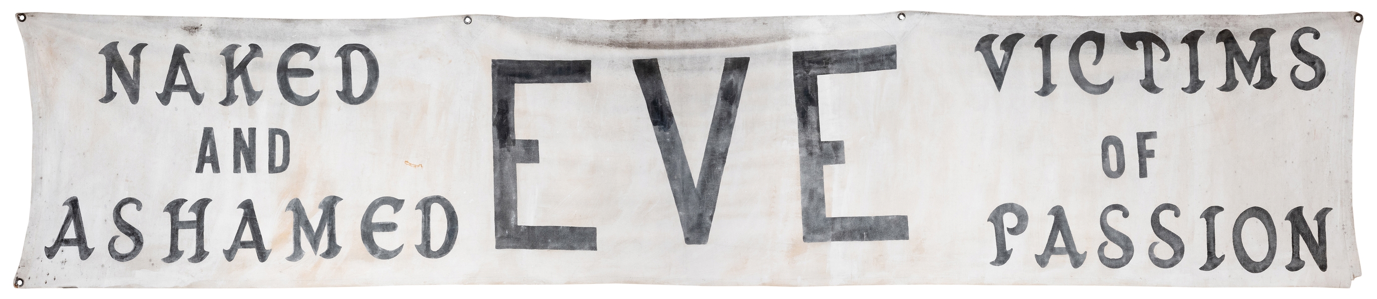  Eve. Naked and Ashamed. Victims of Passion. Sideshow Banner...