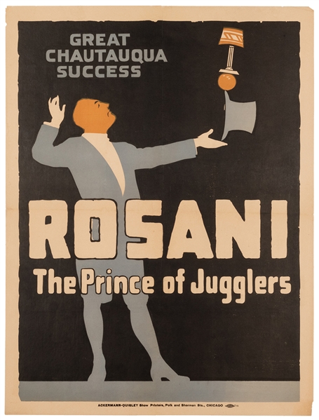  Rosani, Joseph. Rosani. The Prince of Jugglers. Chicago: Ac...