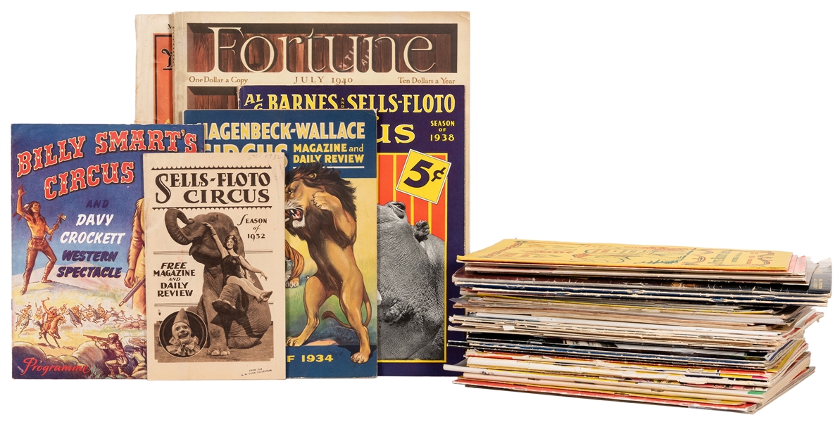 Lot of Vintage and Modern Circus Programs and Magazines. 19...