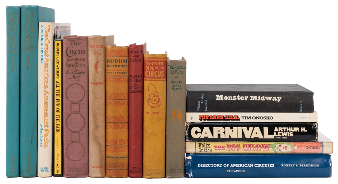  Lot of 17 Volumes on Circuses and Carnivals. Including Mons...