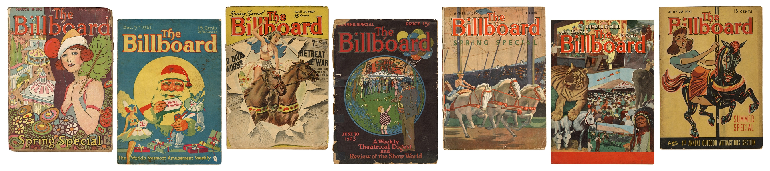  Enormous File of Billboard Magazines. 1920s/60s. A single o...