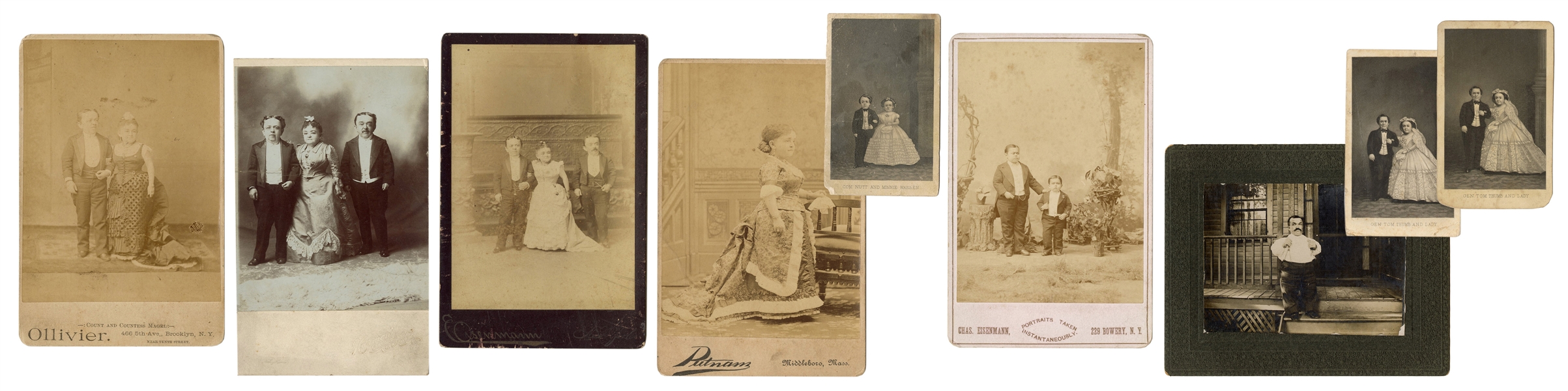  Lot of Cabinet Cards of Lavinia Warren, Commodore Nutt, and...