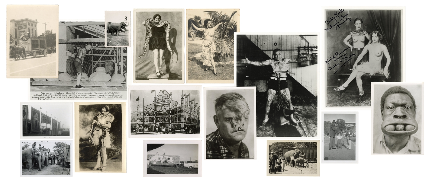  Archive of Over 250 Circus and Sideshow Photos. Mid-late 20...