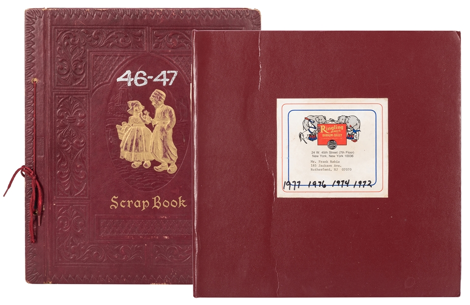  Two Vintage Circus Scrapbooks. The first scrapbook kept by ...