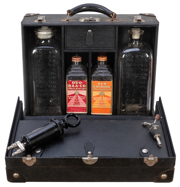  Mortician’s Embalming Kit. Early 20th century. Hard-shell c...