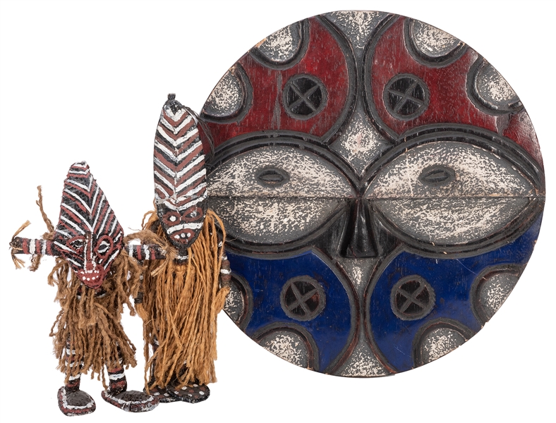  [African] Three African Ethnographic Art Items. Including t...