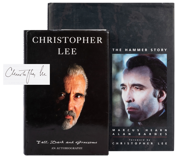  Two Christopher Lee Volumes, One Signed. Including Tall, Da...