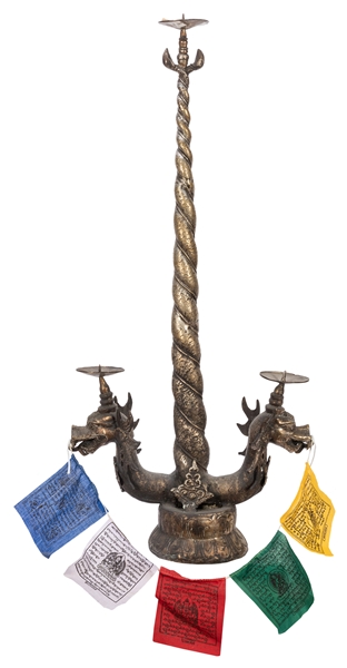  Massive Indonesian Export Dragon Candelabra. Tall and ornat...