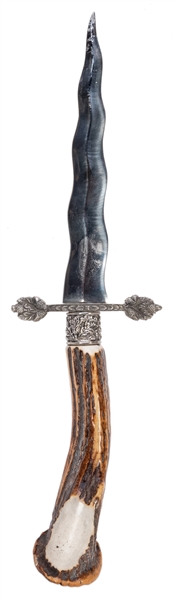  Linder-Messer Stag Handle Dagger. Blade marked by Linder-Me...