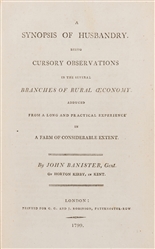  BANISTER, John. A Synopsis of Husbandry… London: printed fo...