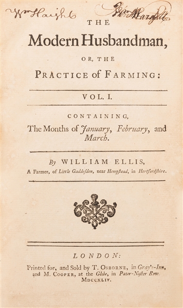  ELLIS, William (1700–1758). The Modern Husbandman, or, The ...