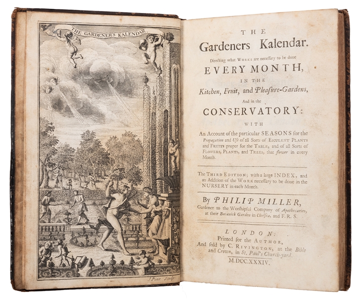  MILLER, Phillip (1691–1771). The Gardeners Kalendar… London...
