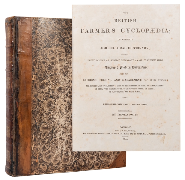  POTTS, Thomas. The British Farmer’s Cyclopaedia; or, Comple...