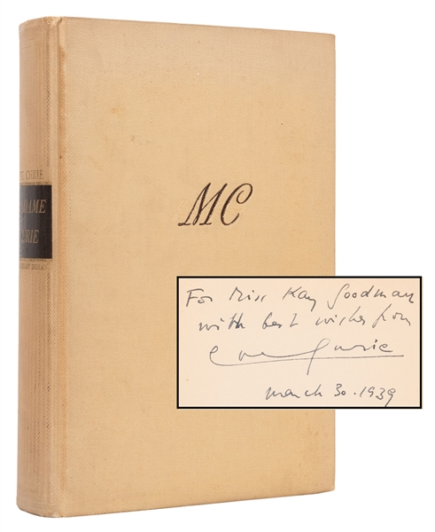  CURIE, Eve (1904–2007). Madame Curie: A Biography, inscribe...
