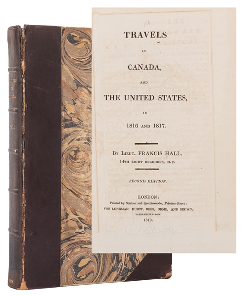  HALL, Lieut. Francis. Travels in Canada and the United Stat...