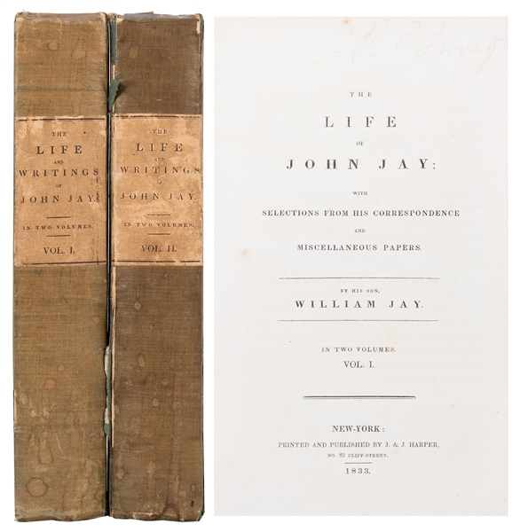  JAY, William (1789–1858). The Life of John Jay… New York: J...