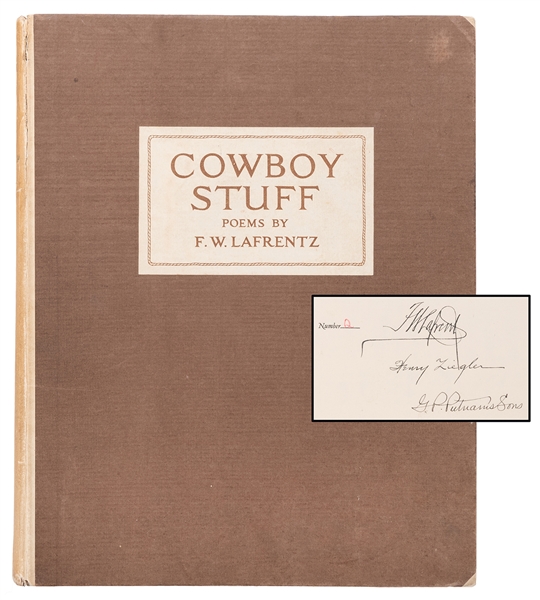 LAFRENTZ, F.W., author; ZIEGLER, Henry, illustrator. Cowboy...