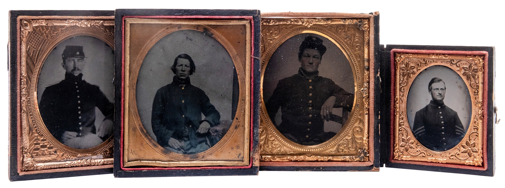  [CIVIL WAR] Four Early Photographs of Civil War Union Soldi...