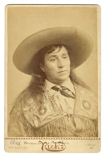  [NATIVE AMERICAN] Chief Mountain Panther Cabinet Card Photo...