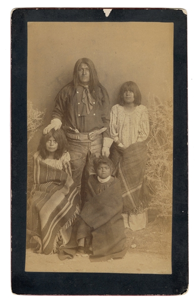  [NATIVE AMERICAN] Frank Yuma Apache and Squaw Family Boudoi...