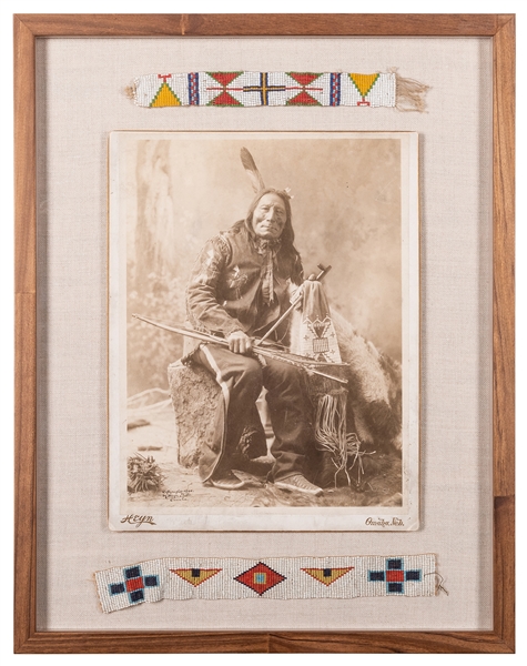  [NATIVE AMERICAN] Imperial Photograph of White Cow Man. Oma...