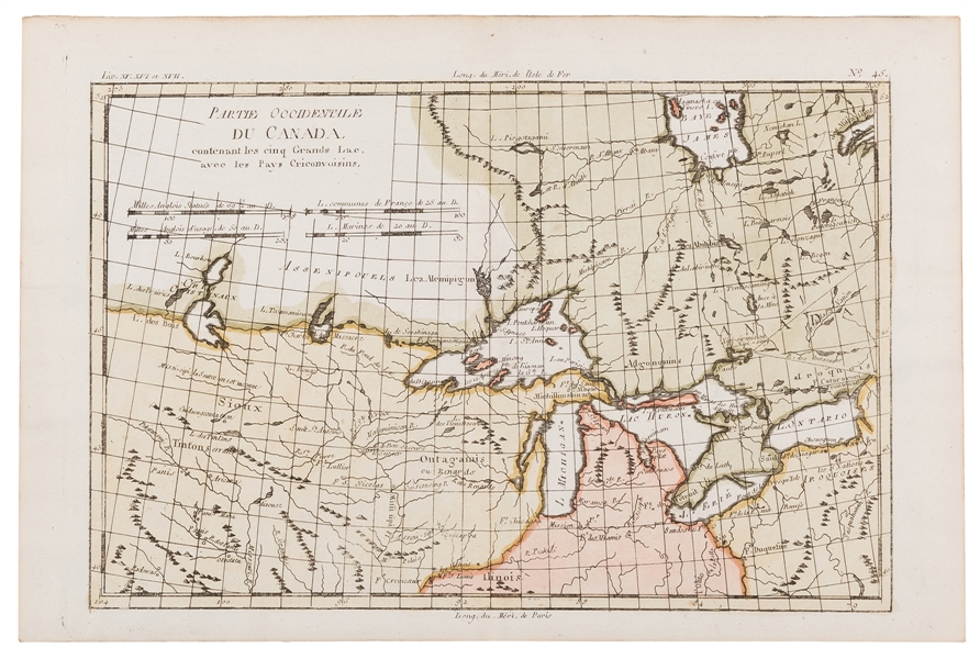  BONNE, Rigobert (1727–1794). Partie Occidentale du Canada, ...