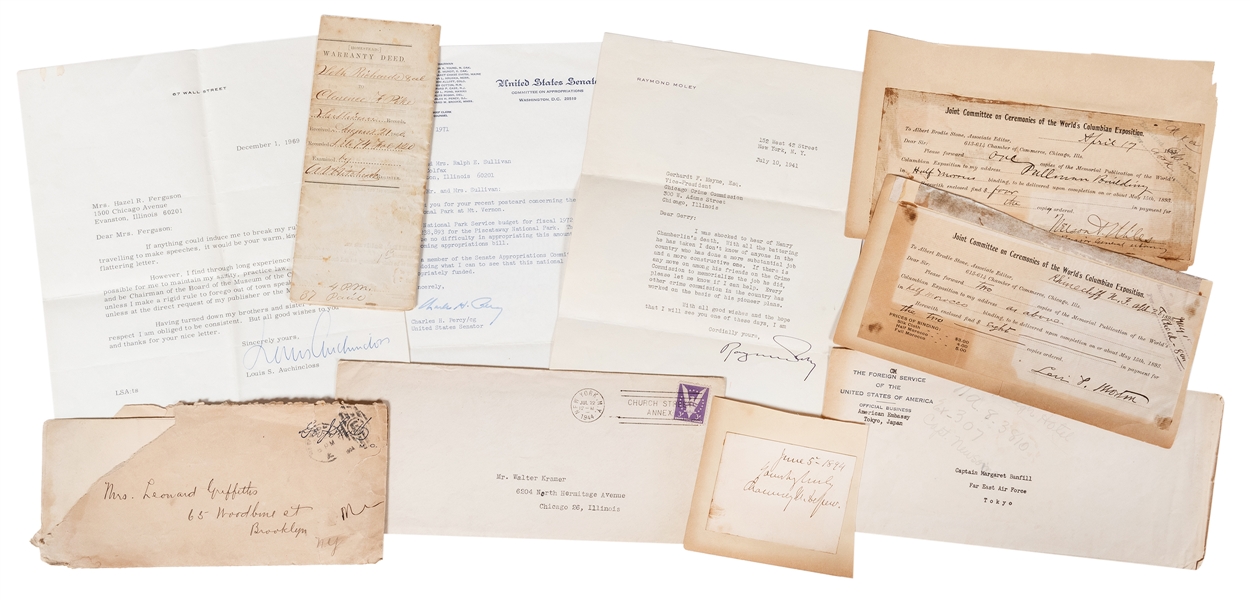  [POLITICIANS - LETTERS] Group of Politician Signed Letters....