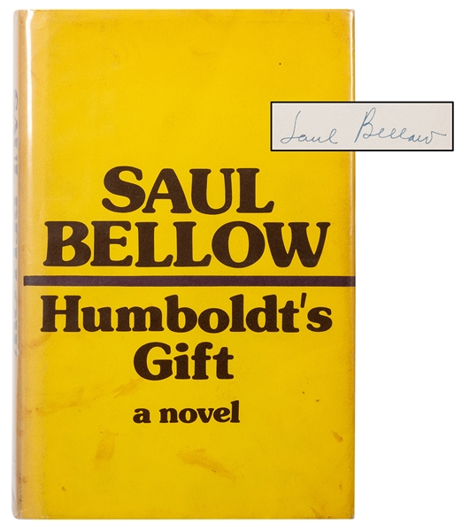  BELLOW, Saul (1915–2005). Humboldt’s Gift, [signed]. New Yo...