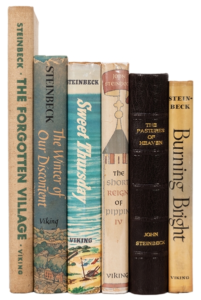  STEINBECK, John (1902–1968). Six Steinbeck First Editions. ...