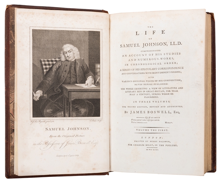  BOSWELL, James (1740–1795). The Life of Samuel Johnson, L.L...