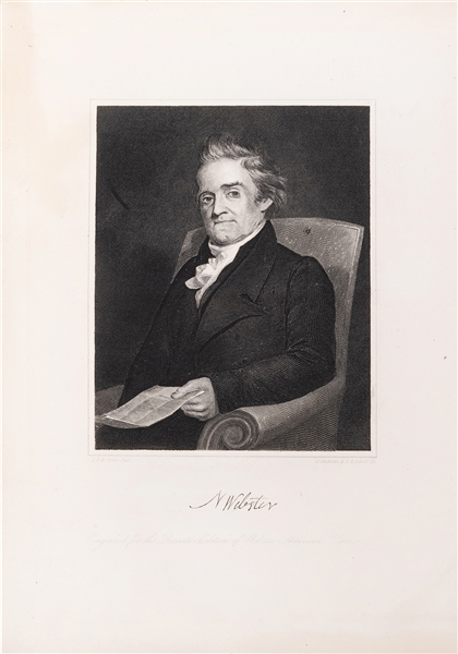  WEBSTER, Noah (1758–1843). Pair of 19th Century Webster’s D...