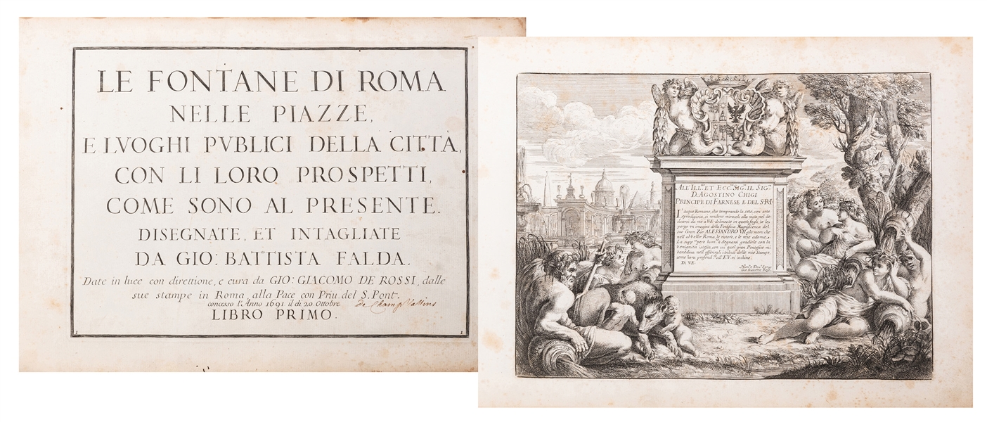  [FOUNTAINS] FALDA, Giovanni Battista (1643–1678). Le fontan...