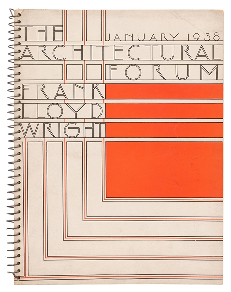  [WRIGHT, Frank Lloyd] The Architectural Forum January 1938....