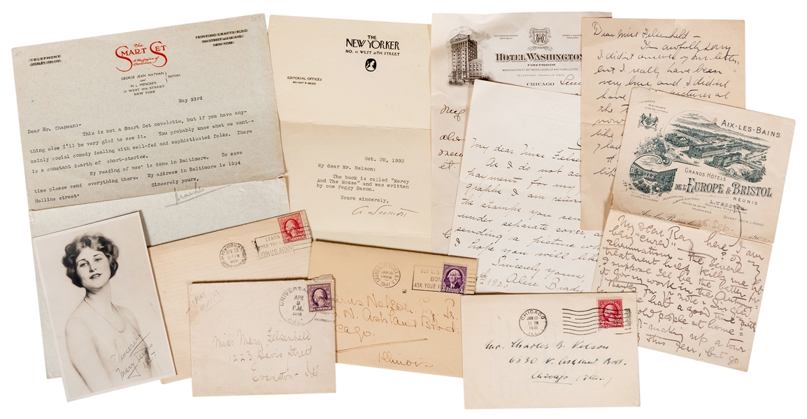  Collection of Stage Performer Letters and Ephemera. Include...