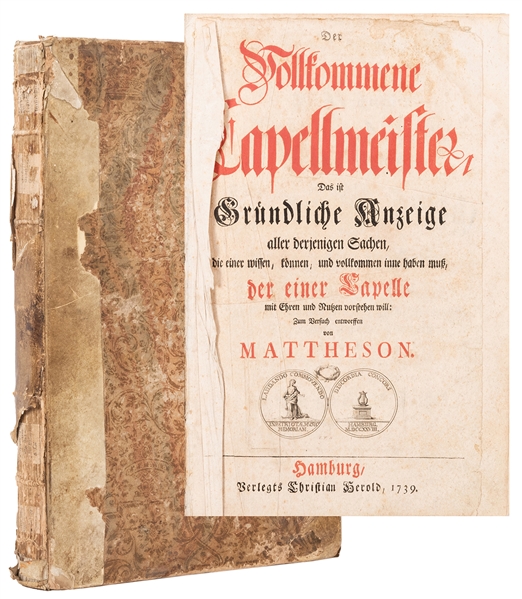  MATTHESON, Johann (1681-1764). Der Vollkommene Capellmeiste...