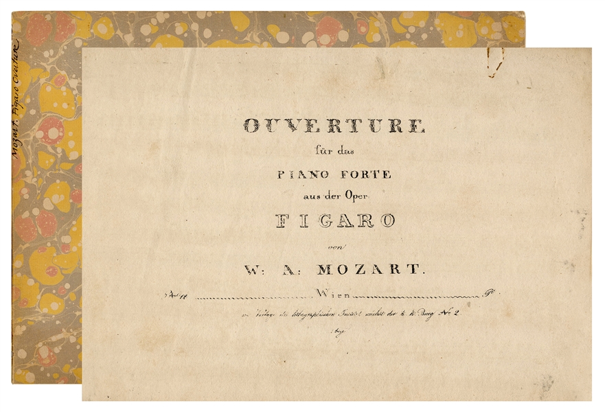  MOZART, Wolfgang Amadeus. Overture to Figaro, for Pianofort...