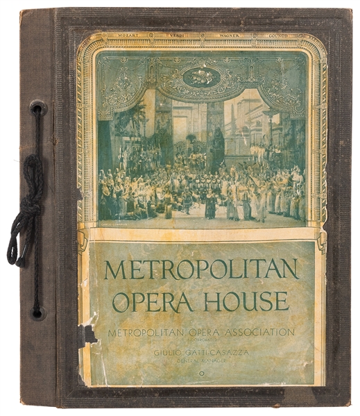  [OPERA] Metropolitan Opera Scrapbook with Signed Photos. Ne...