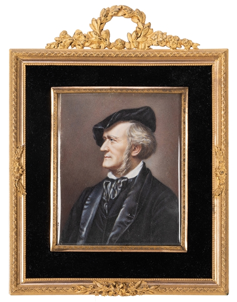  WAGNER, Richard (1813–1883). Richard Wagner Portrait Miniat...