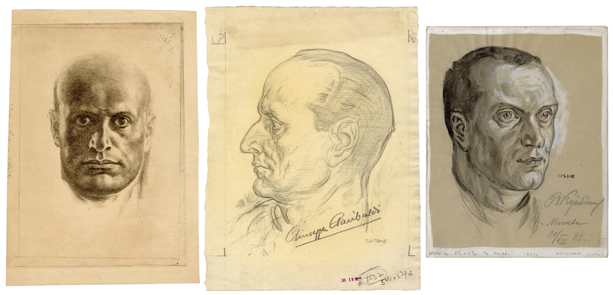  CESARE, Oscar (American, 1883–1948). Three Original Drawing...