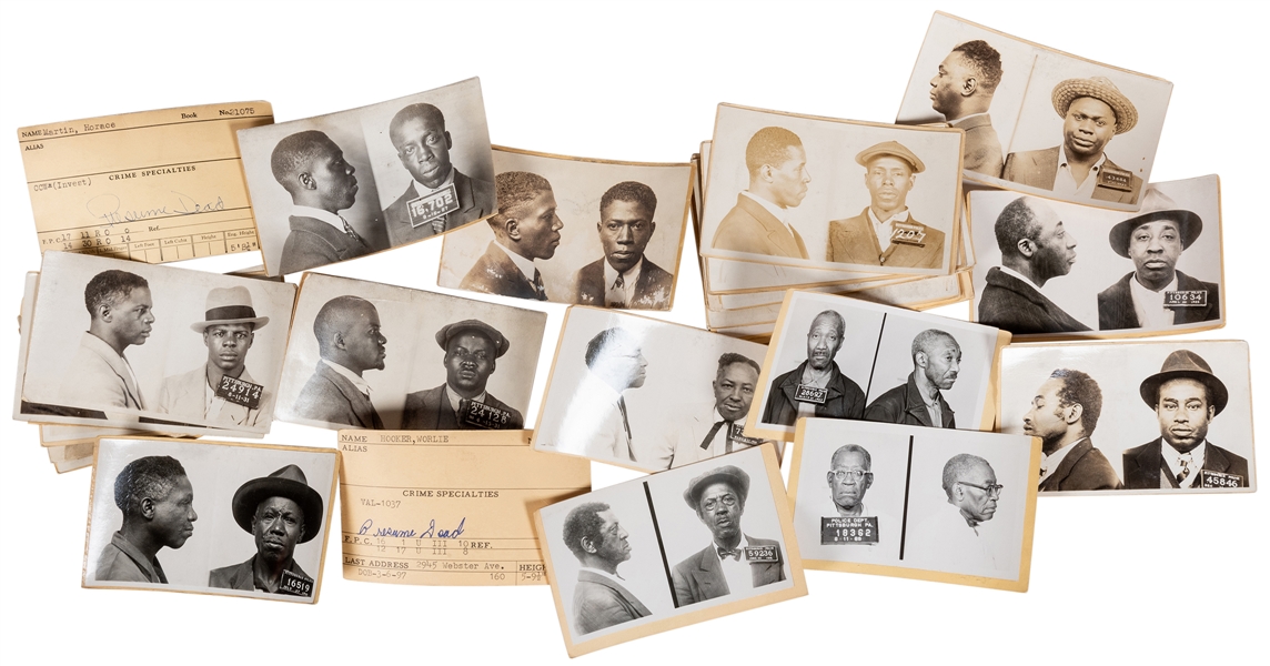  [CRIME–MUGSHOTS] Collection of Over 40 African American Cri...