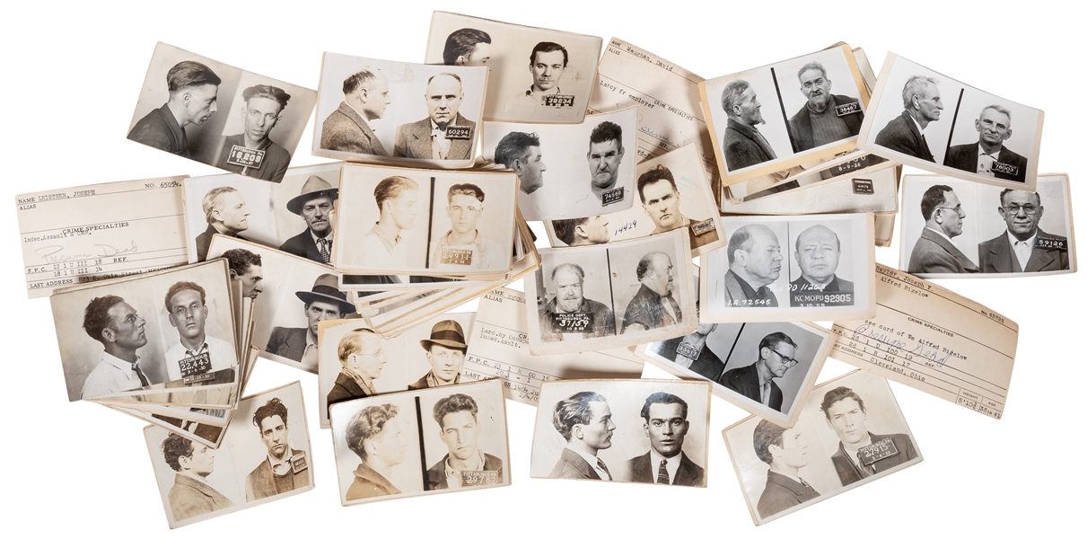  [CRIME–MUGSHOTS] Large Collection of Over 140 American Mugs...