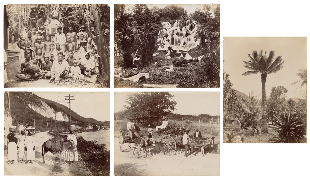  Five Early Photographs of Island Life. Circa 1900s. Includi...