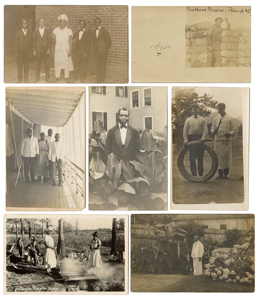  Group of Seven Black American Occupational Real Photo Postc...
