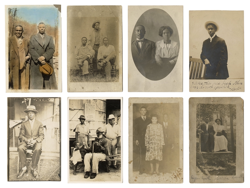  Over 18 Real Photo Postcards of African American Adults. Ci...