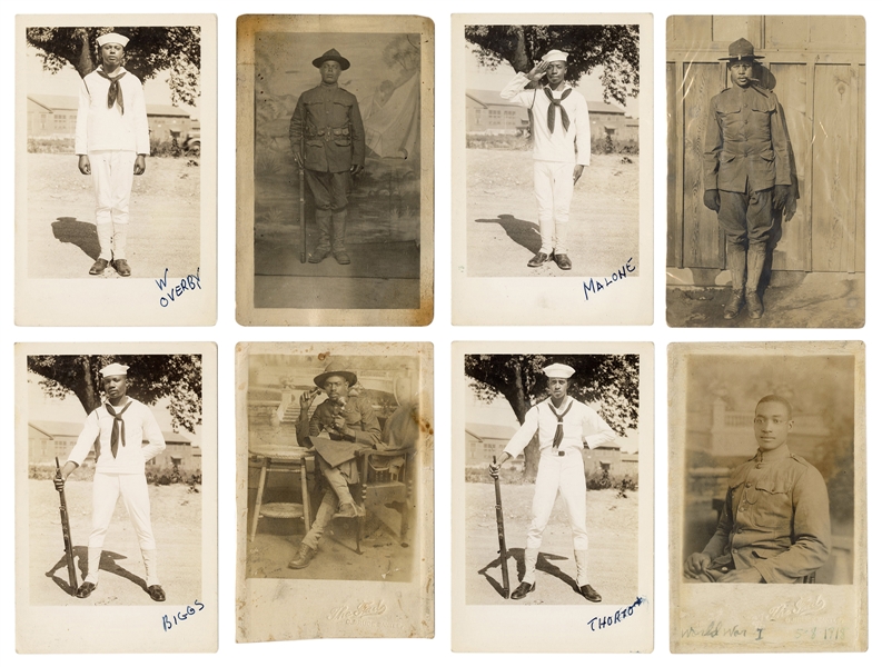  [BLACK AMERICANA] Group of 23 Real Photo Postcards of Afric...