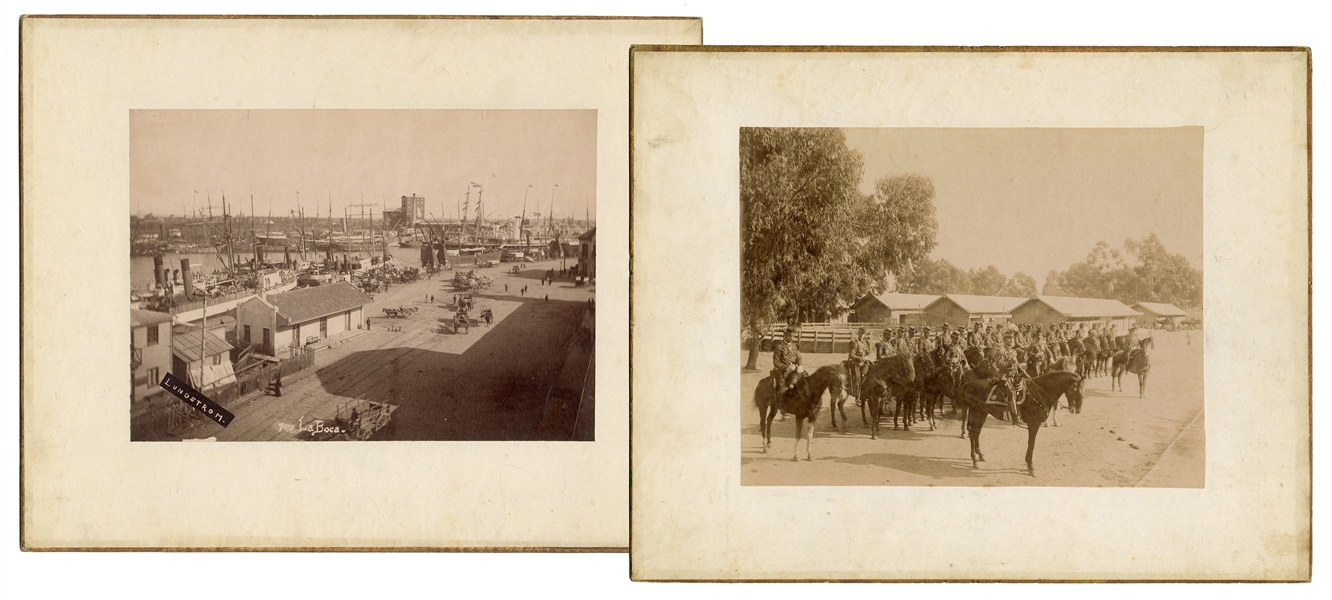  Pair of Early Argentinian Albumen Photographs. Circa 1895. ...
