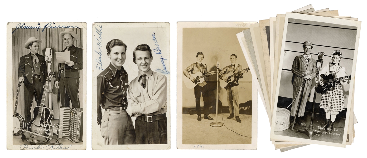  Ten Country and Hillbilly Music Artist Real Photo Postcards...